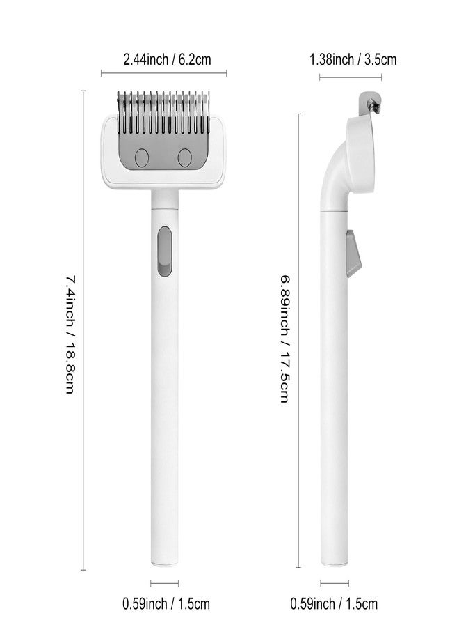 Hooshion Undercoat Shedding Brush for Dogs & Cats, Grooming Comb for Long Hair, Dematting Comb, Deshedding & Dematting Tool, for Cats & Small/Medium Dogs - Image 2